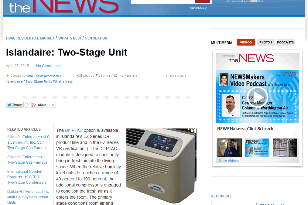 Islandaire in ACHR – Featured Article on the EZ Series DR